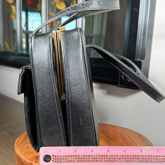 Vintage Black Structured Handbag – 1950s/1960s Style - Picture 15 of 15